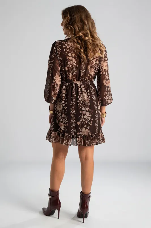 Mini Floral Ruffle Dress