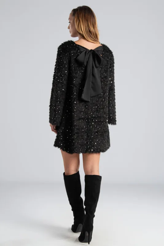 Mini Sequin Bow Dress