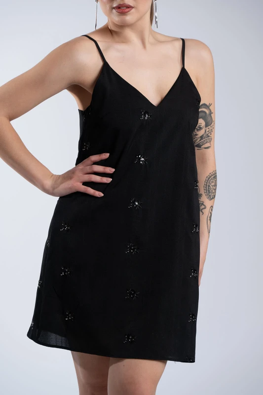 Mini Dress Rhinestones 