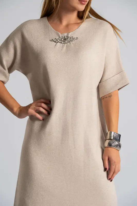Mini Dress Strass Neckline