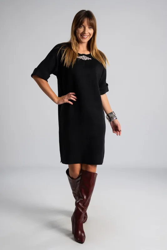 Mini Dress Strass Neckline