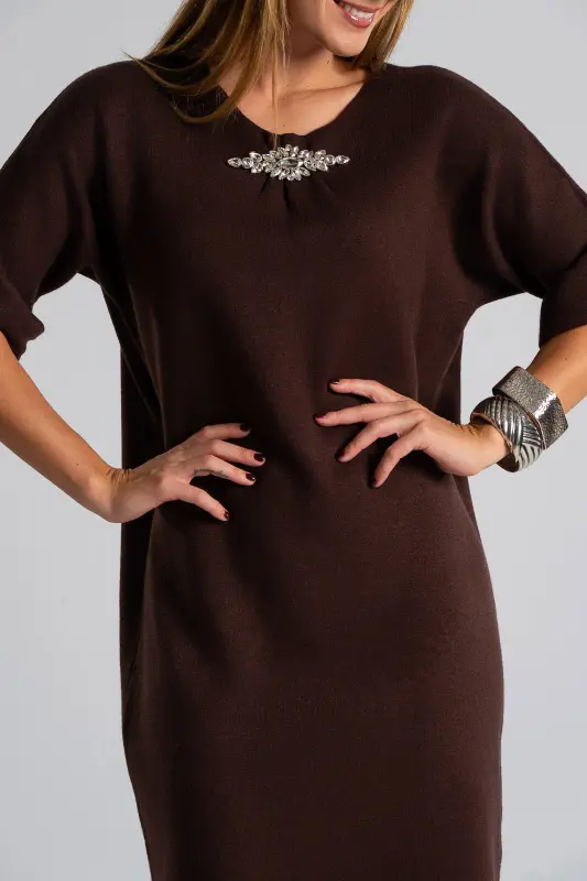 Mini Dress Strass Neckline