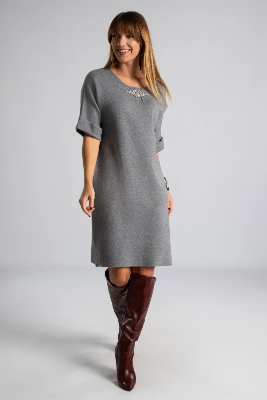 Mini Dress Strass Neckline