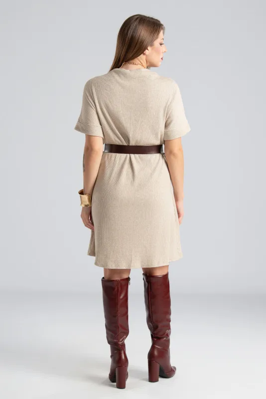 Mini Smile Neckline Dress 