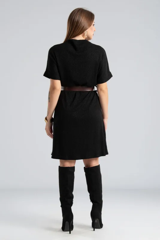 Mini Smile Neckline Dress 