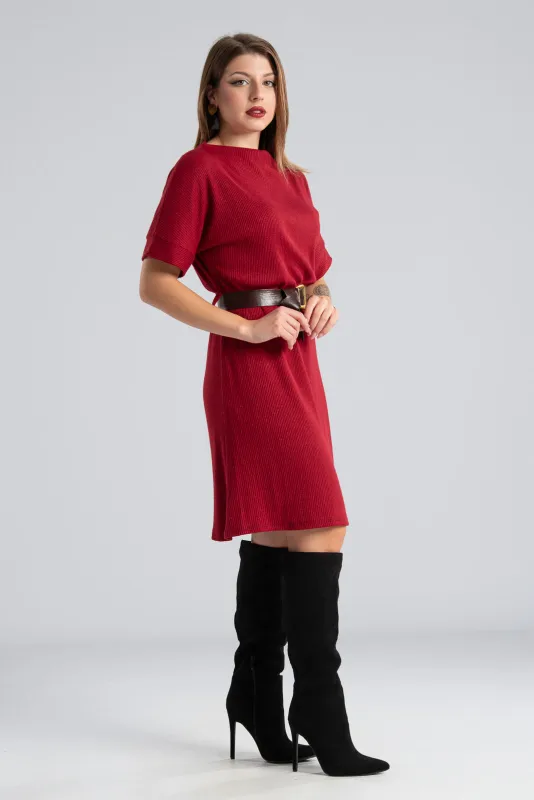 Mini Smile Neckline Dress 