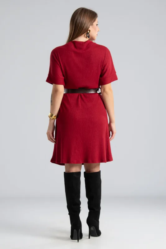 Mini Smile Neckline Dress 