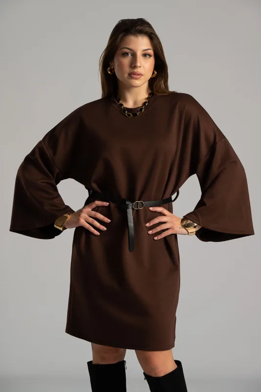 Φόρεμα Μονόχρωμο Ζώνη