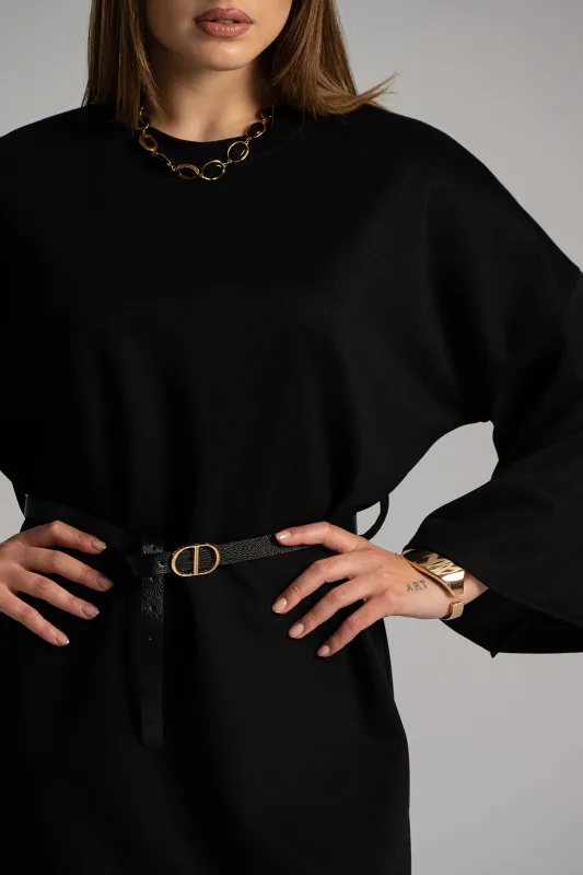 Φόρεμα Μονόχρωμο Ζώνη