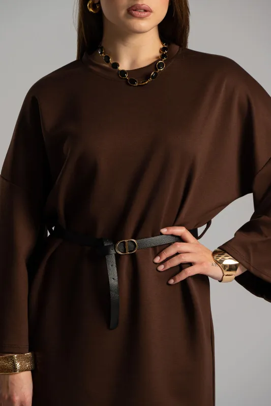 Φόρεμα Μονόχρωμο Ζώνη