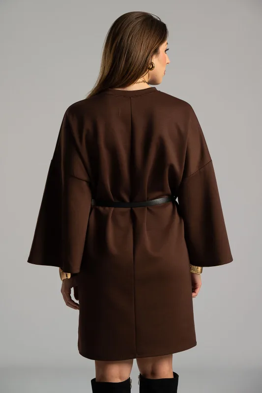 Φόρεμα Μονόχρωμο Ζώνη