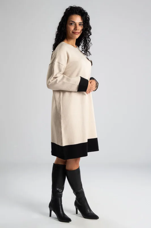 Dress Two-tone Knitted 