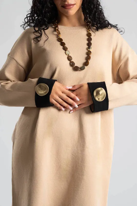Dress Two-tone Knitted 