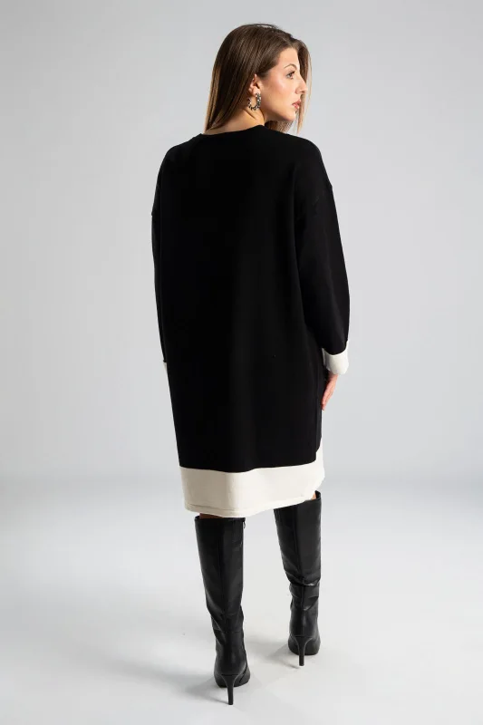 Dress Two-tone Knitted 