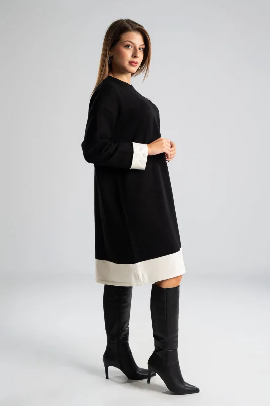 Dress Two-tone Knitted 