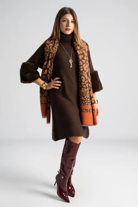 Φόρεμα Νημάτινο Γούνινο Τελείωμα