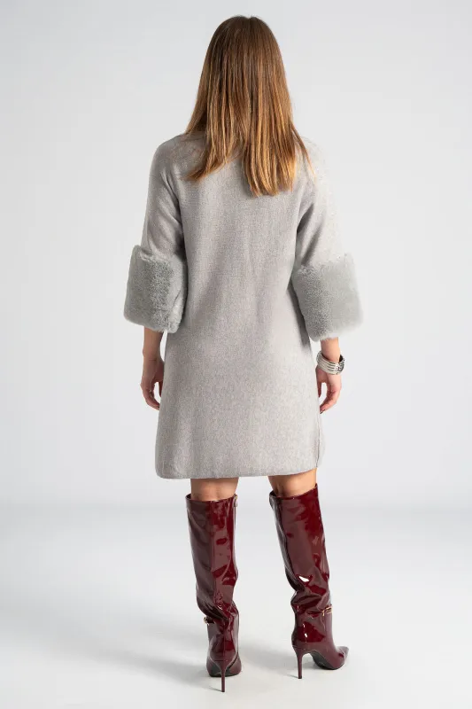 Φόρεμα Νημάτινο Γούνινο Τελείωμα