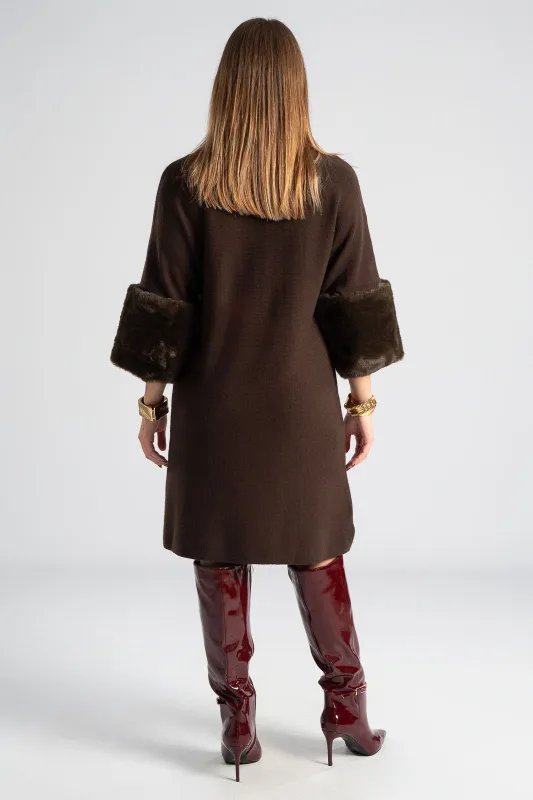 Φόρεμα Νημάτινο Γούνινο Τελείωμα