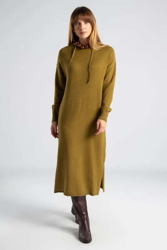 Φόρεμα Νημάτινο Κουκούλα