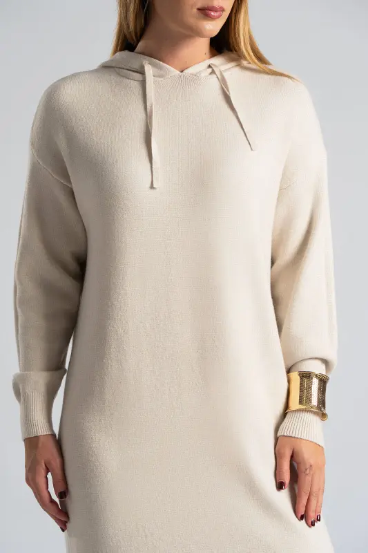 Φόρεμα Νημάτινο Κουκούλα