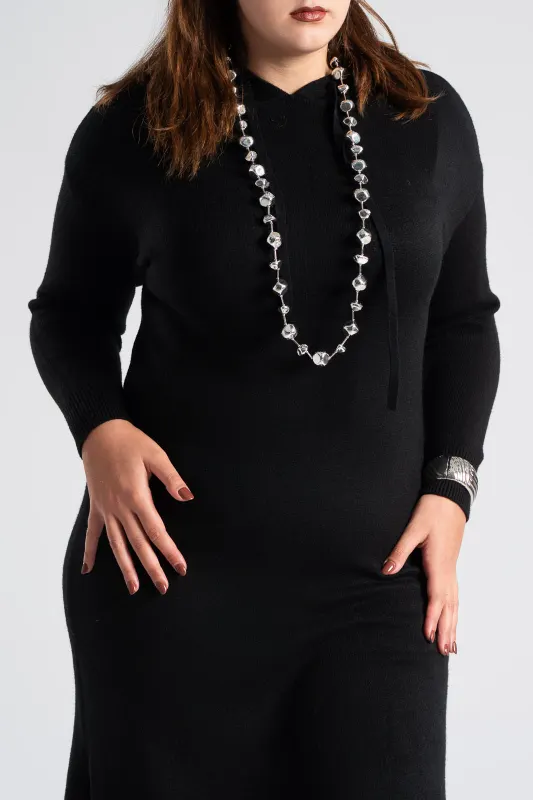 Φόρεμα Νημάτινο Κουκούλα