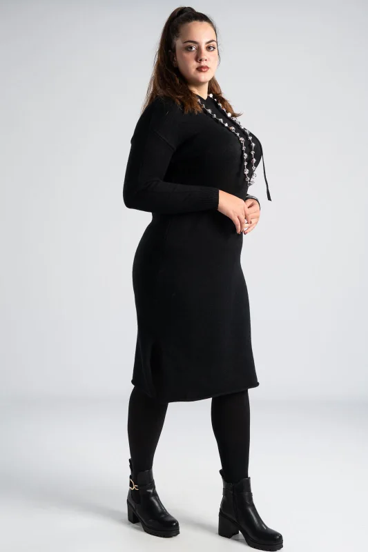 Φόρεμα Νημάτινο Κουκούλα