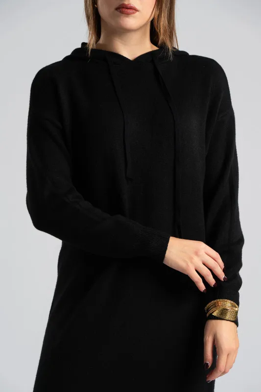 Φόρεμα Νημάτινο Κουκούλα