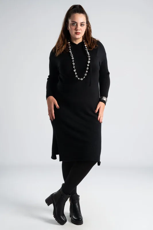 Φόρεμα Νημάτινο Κουκούλα