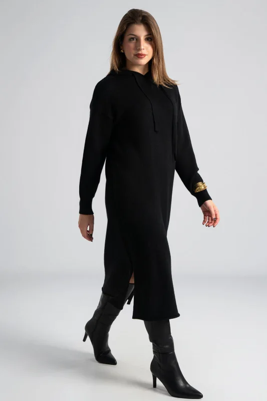 Φόρεμα Νημάτινο Κουκούλα