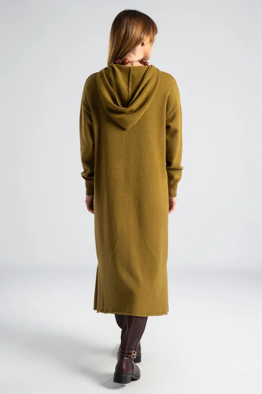 Φόρεμα Νημάτινο Κουκούλα