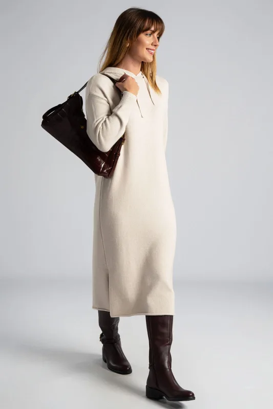 Φόρεμα Νημάτινο Κουκούλα