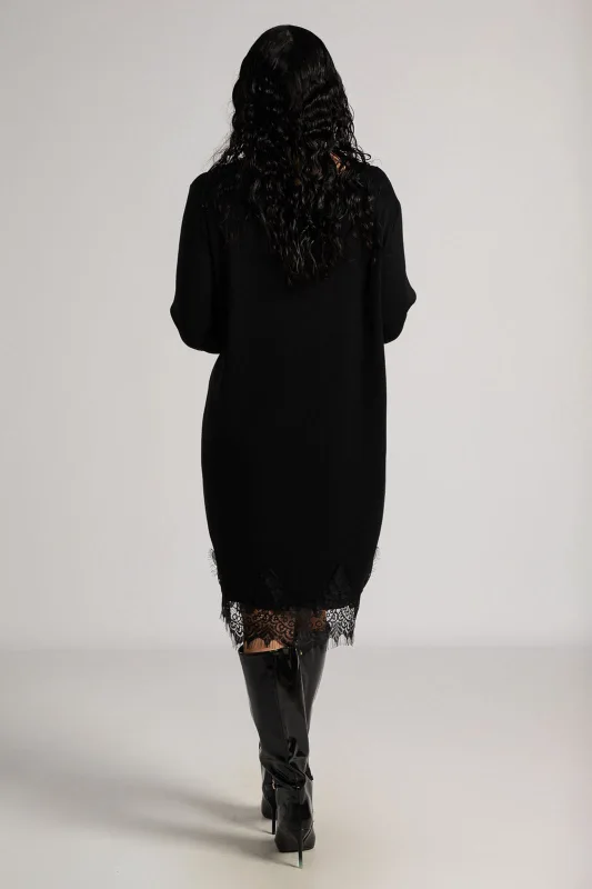 Φόρεμα Νημάτινο Λεπτομέρεια Δαντέλα