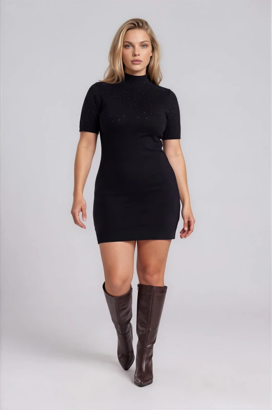 Dress Knitted With Rhinestones