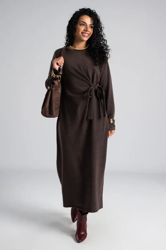 Φόρεμα Νημάτινο Πλαινό Δέσιμο