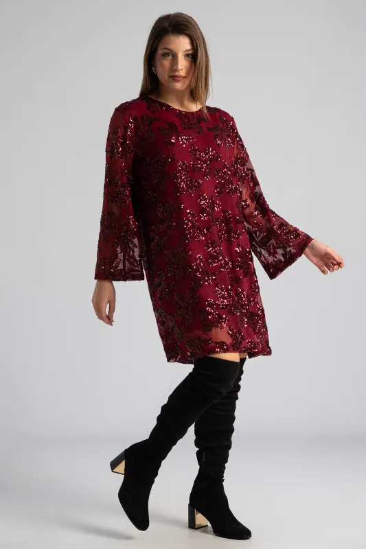 Φόρεμα Παγιέτα Φιόγκο Πλάτη