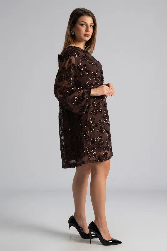 Φόρεμα Παγιέτα Φιόγκο Πλάτη