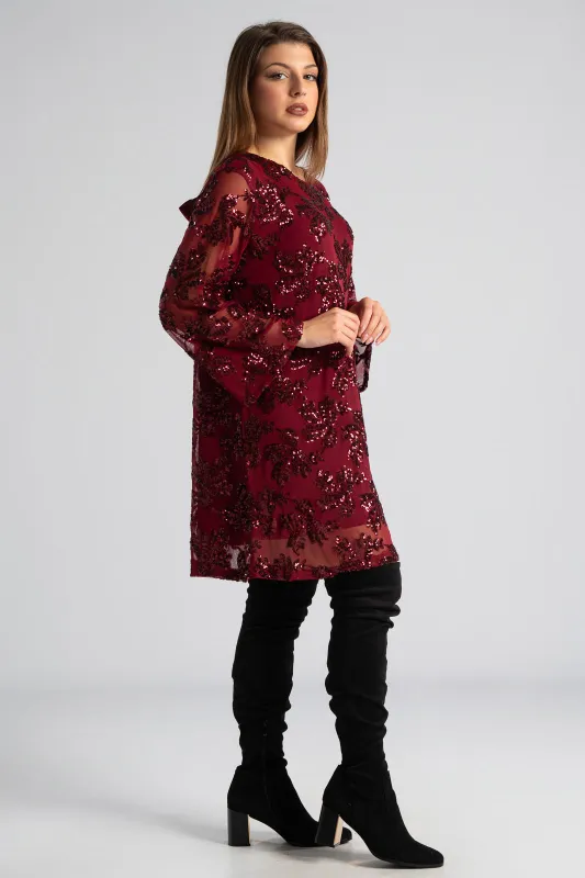 Φόρεμα Παγιέτα Φιόγκο Πλάτη