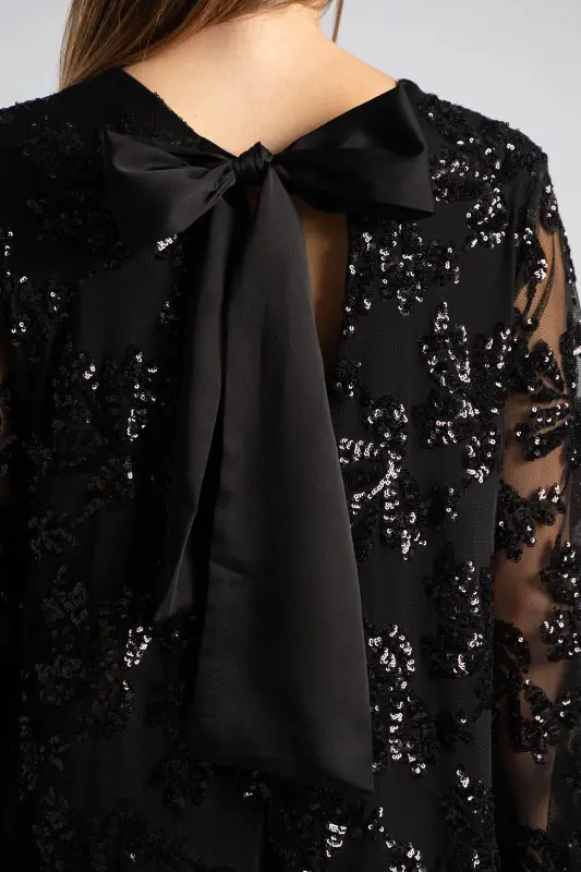 Φόρεμα Παγιέτα Φιόγκο Πλάτη