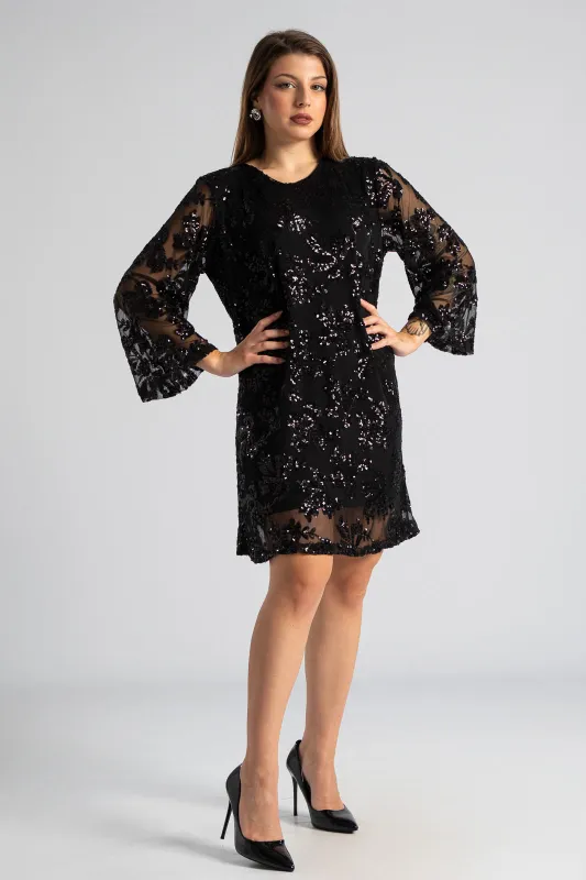 Φόρεμα Παγιέτα Φιόγκο Πλάτη