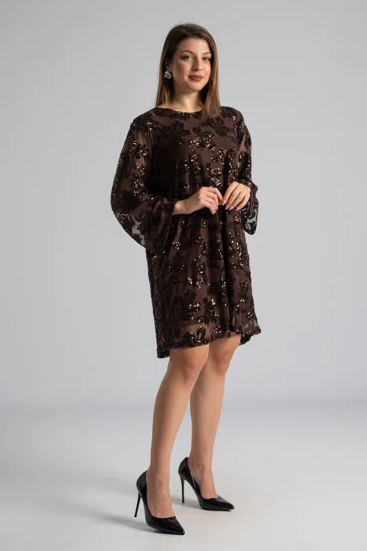 Φόρεμα Παγιέτα Φιόγκο Πλάτη