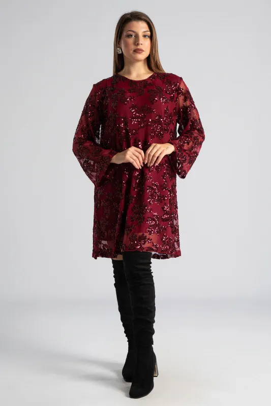 Φόρεμα Παγιέτα Φιόγκο Πλάτη