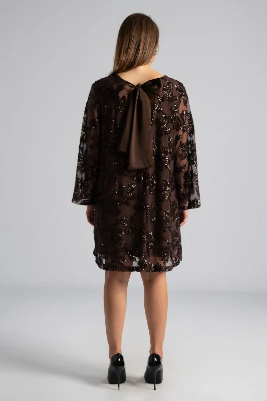 Φόρεμα Παγιέτα Φιόγκο Πλάτη