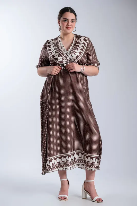 Φόρεμα Πουά Κρουαζέ Maxi