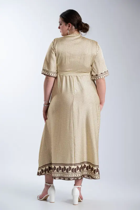 Φόρεμα Πουά Κρουαζέ Maxi