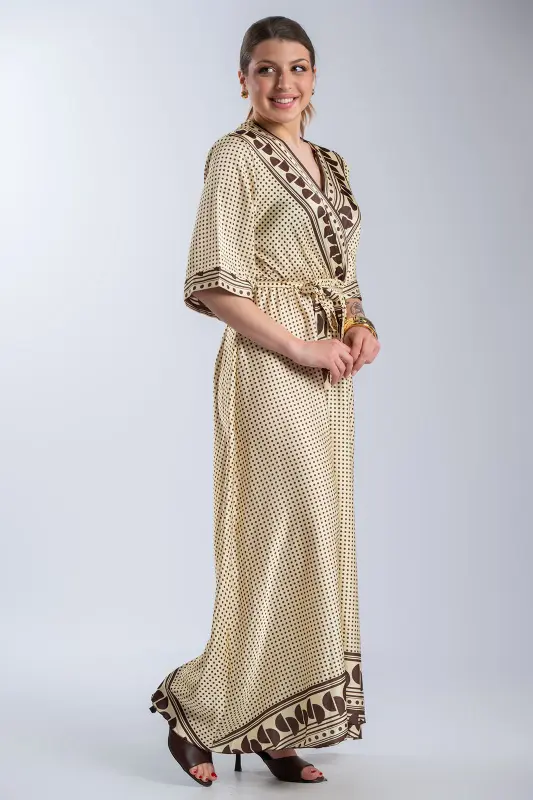 Φόρεμα Πουά Κρουαζέ Maxi