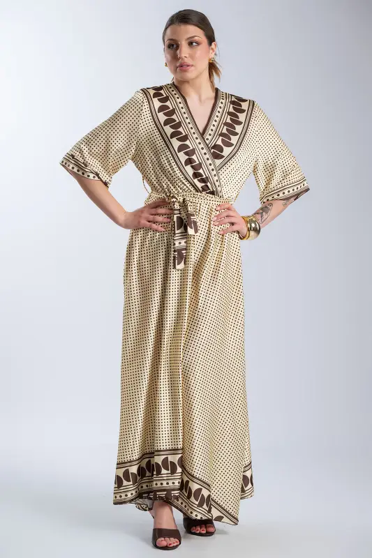 Φόρεμα Πουά Κρουαζέ Maxi