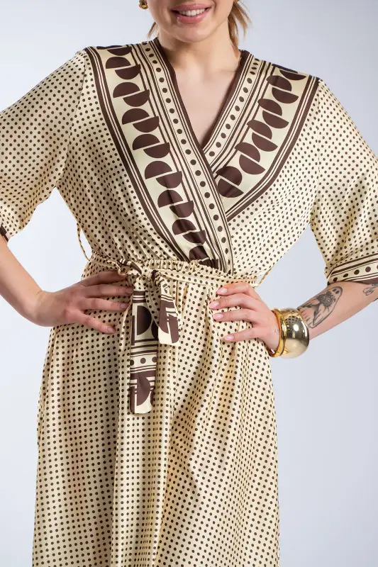 Φόρεμα Πουά Κρουαζέ Maxi