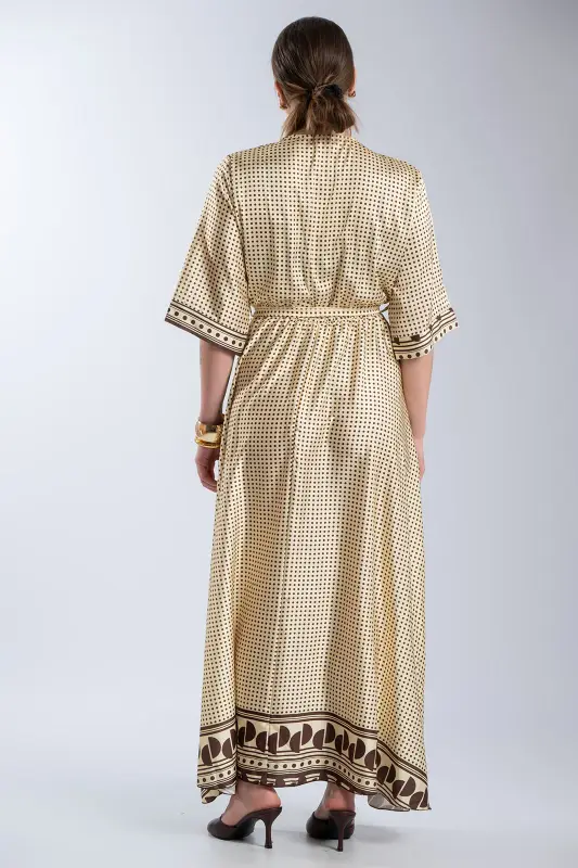 Φόρεμα Πουά Κρουαζέ Maxi