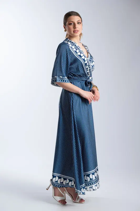 Φόρεμα Πουά Κρουαζέ Maxi