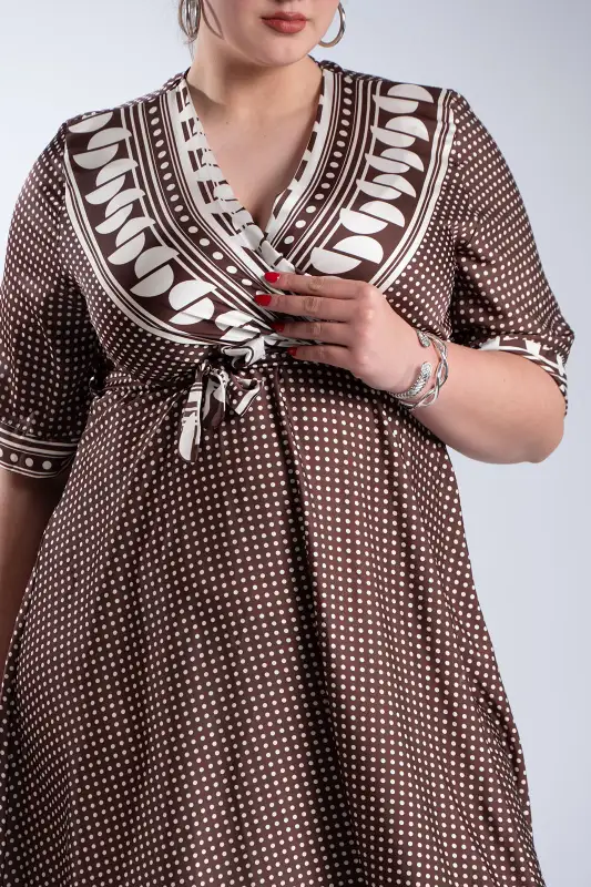 Φόρεμα Πουά Κρουαζέ Maxi